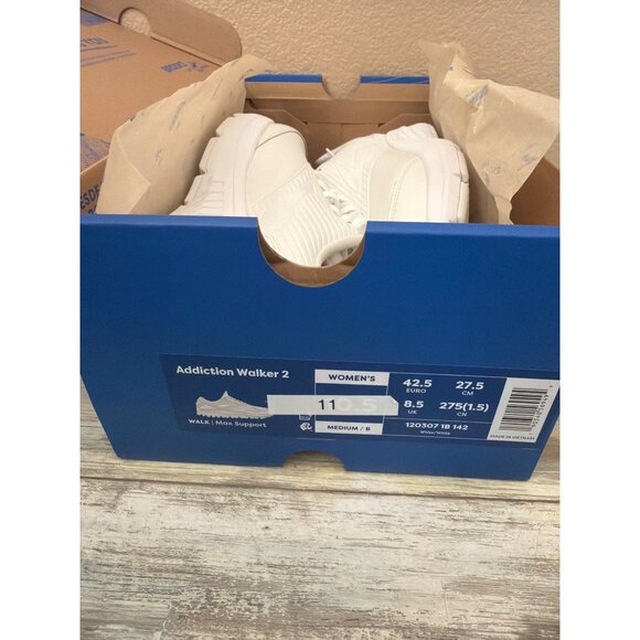 Brooks Addiction Walker 2 Women's White Leather Walking Shoes Lace-Up Sz 11 NIB - Picture 12 of 14